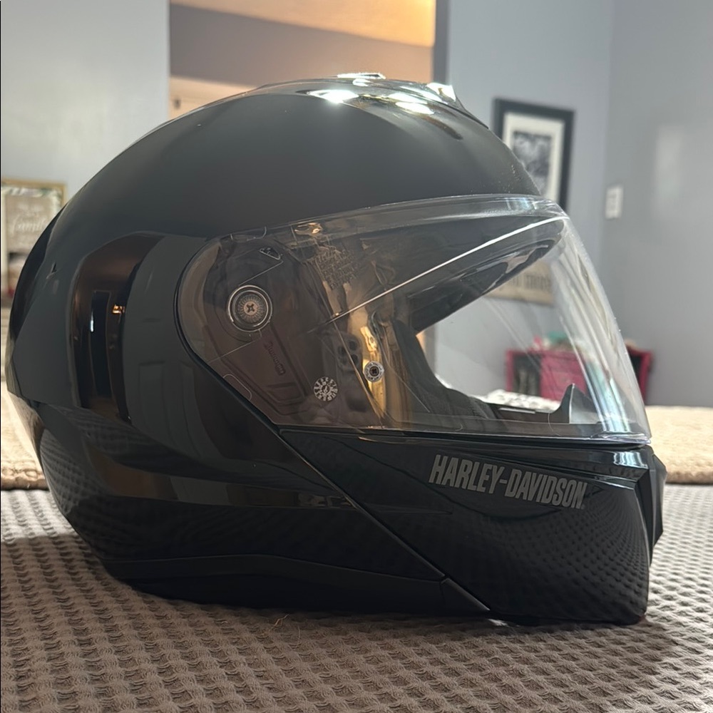 Harley-Davidson Glossy Black Helmet with Clear Visor